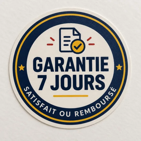 Garantie 7 jours satisfait ou remboursé