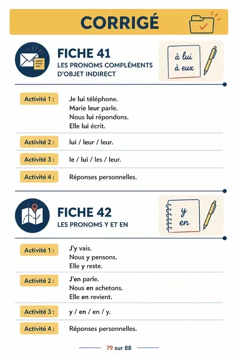 Fiche pédagogique de grammaire à imprimer