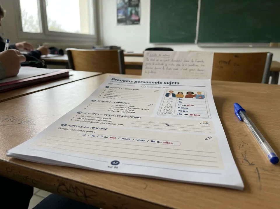 La ressource de grammaire utilisée en situation pédagogique — vue 1