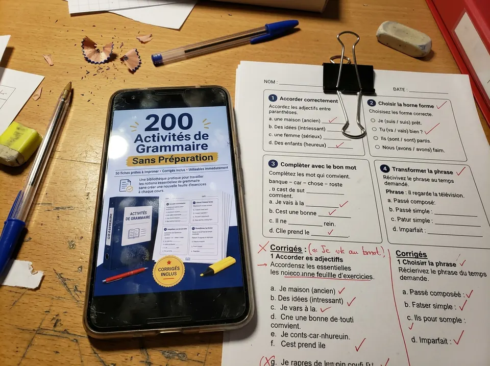 La ressource de grammaire utilisée en situation pédagogique — vue 7